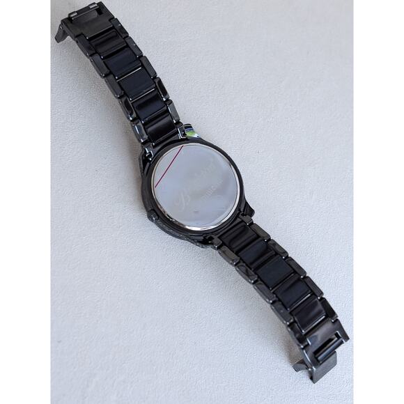 Brighton Carpinteria Watch Dark Bronze Black Acrylic Chunky Retired Quartz 7.5" - Picture 7 of 12